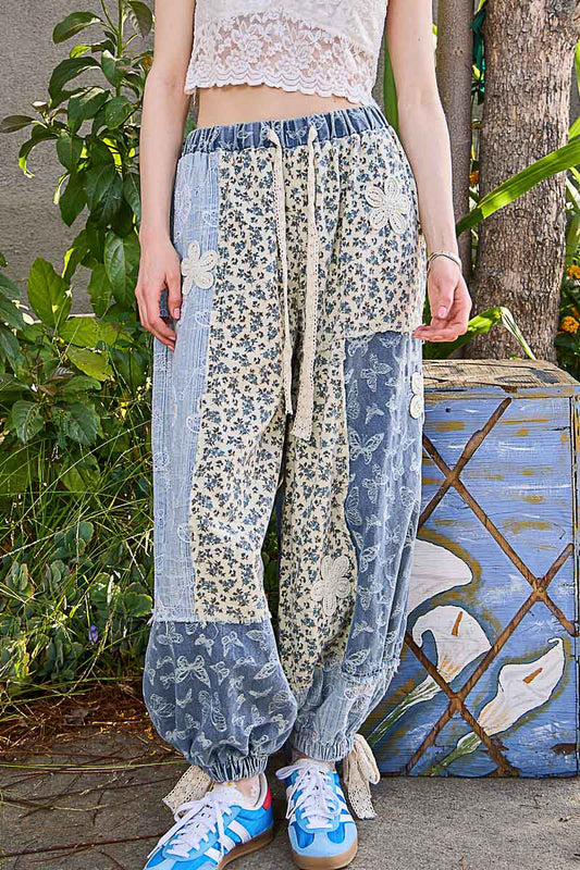 Betsey Butterfly Denim Pants