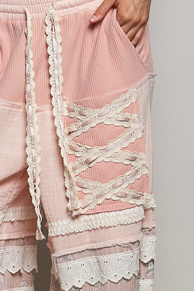 Mikayla Double Gauze Pants in Pink- Restocks Monday May 18!