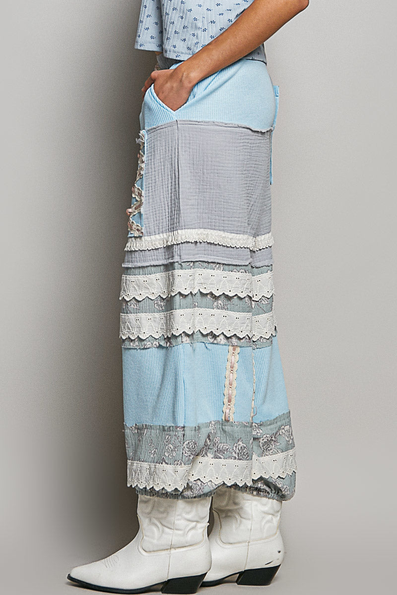Pixie Blue Double Gauze Pants in Sky Blue