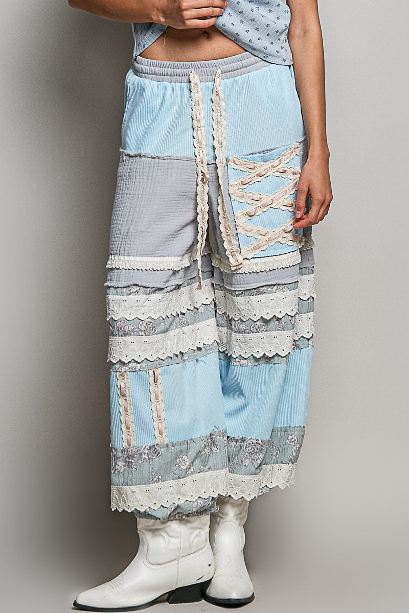 Pixie Blue Double Gauze Pants in Sky Blue
