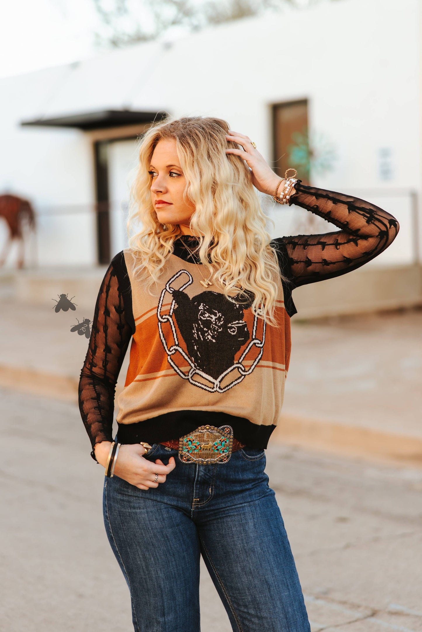 LARIAT LACE L/S *MIDNIGHT