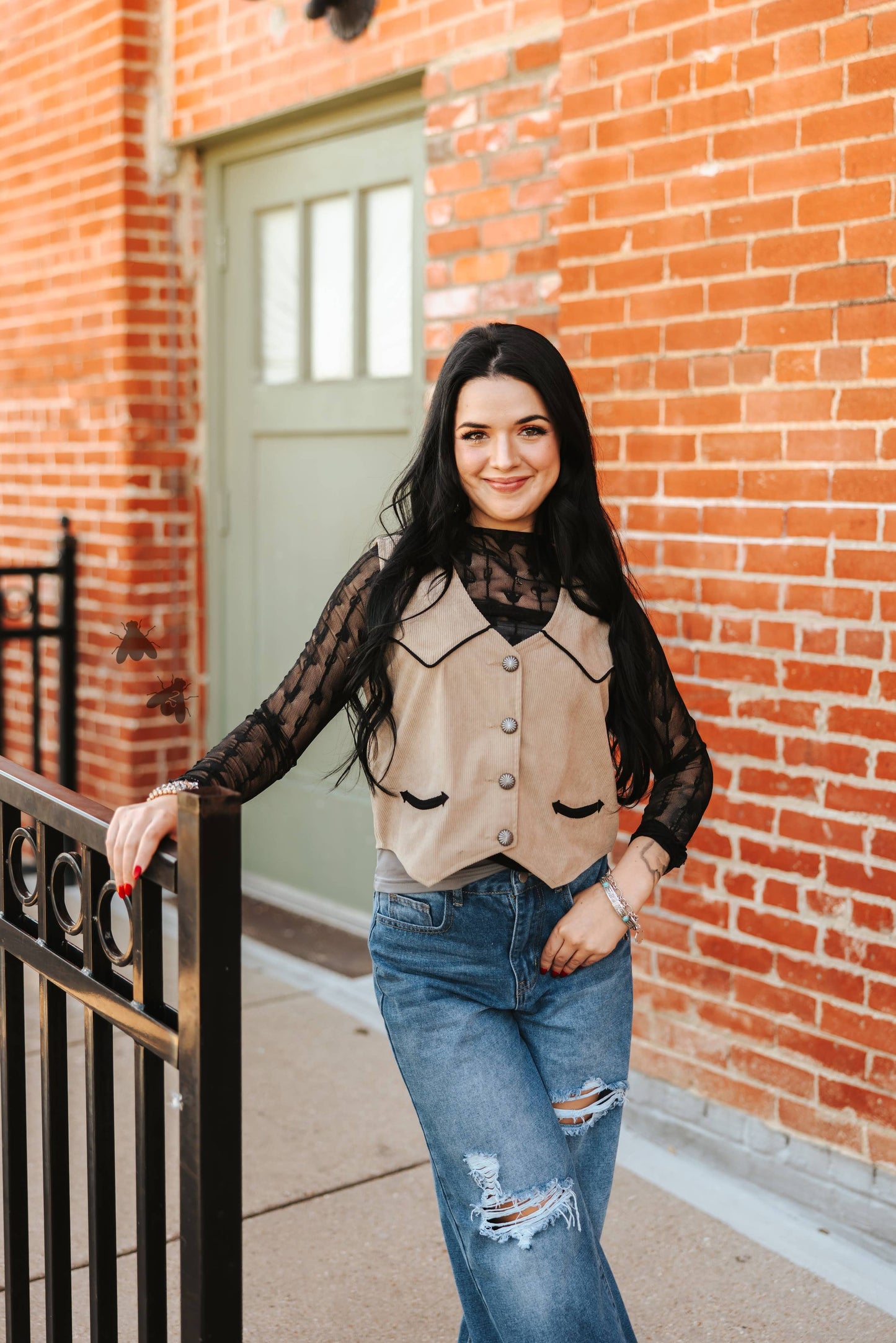 LARIAT LACE L/S *MIDNIGHT