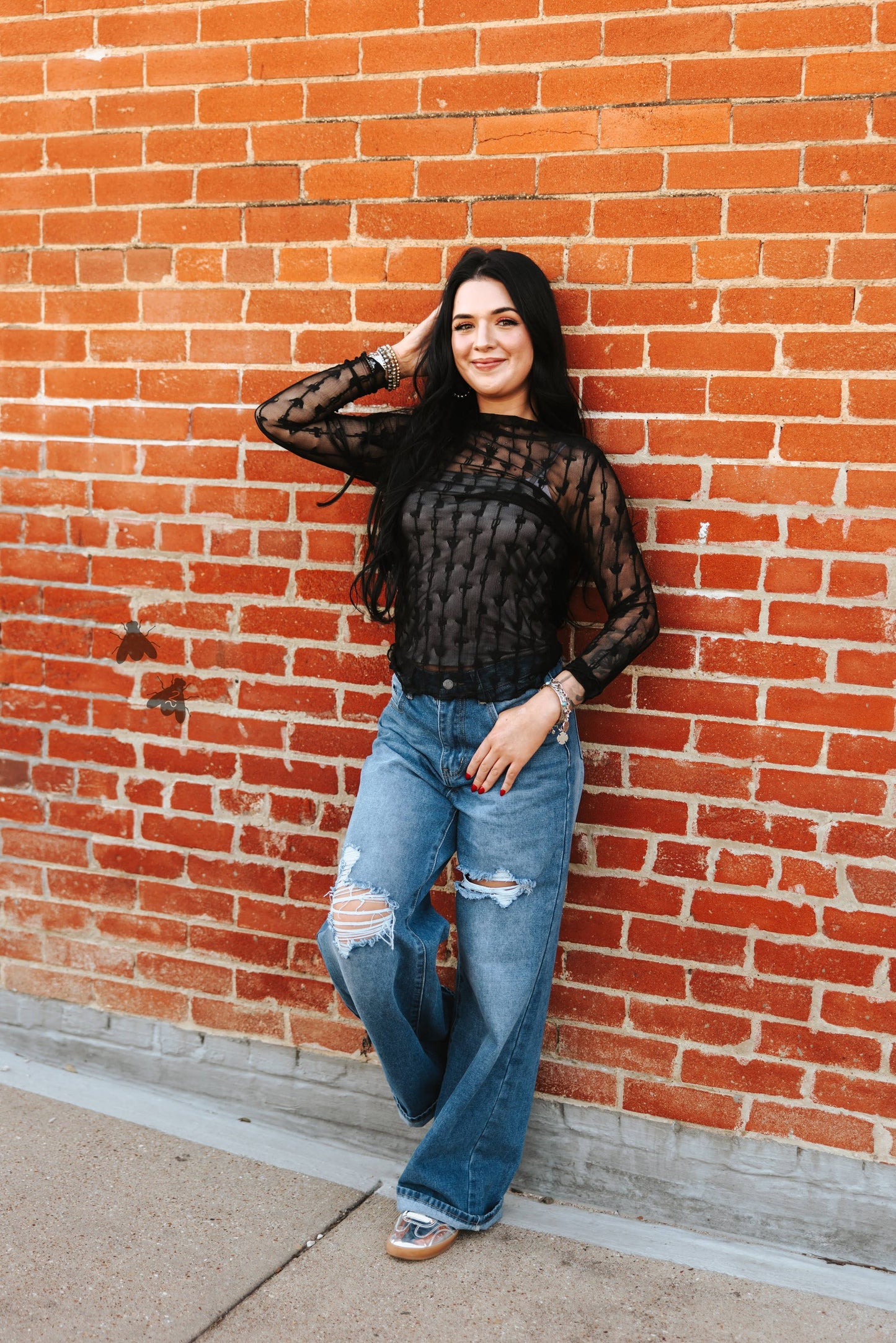 LARIAT LACE L/S *MIDNIGHT