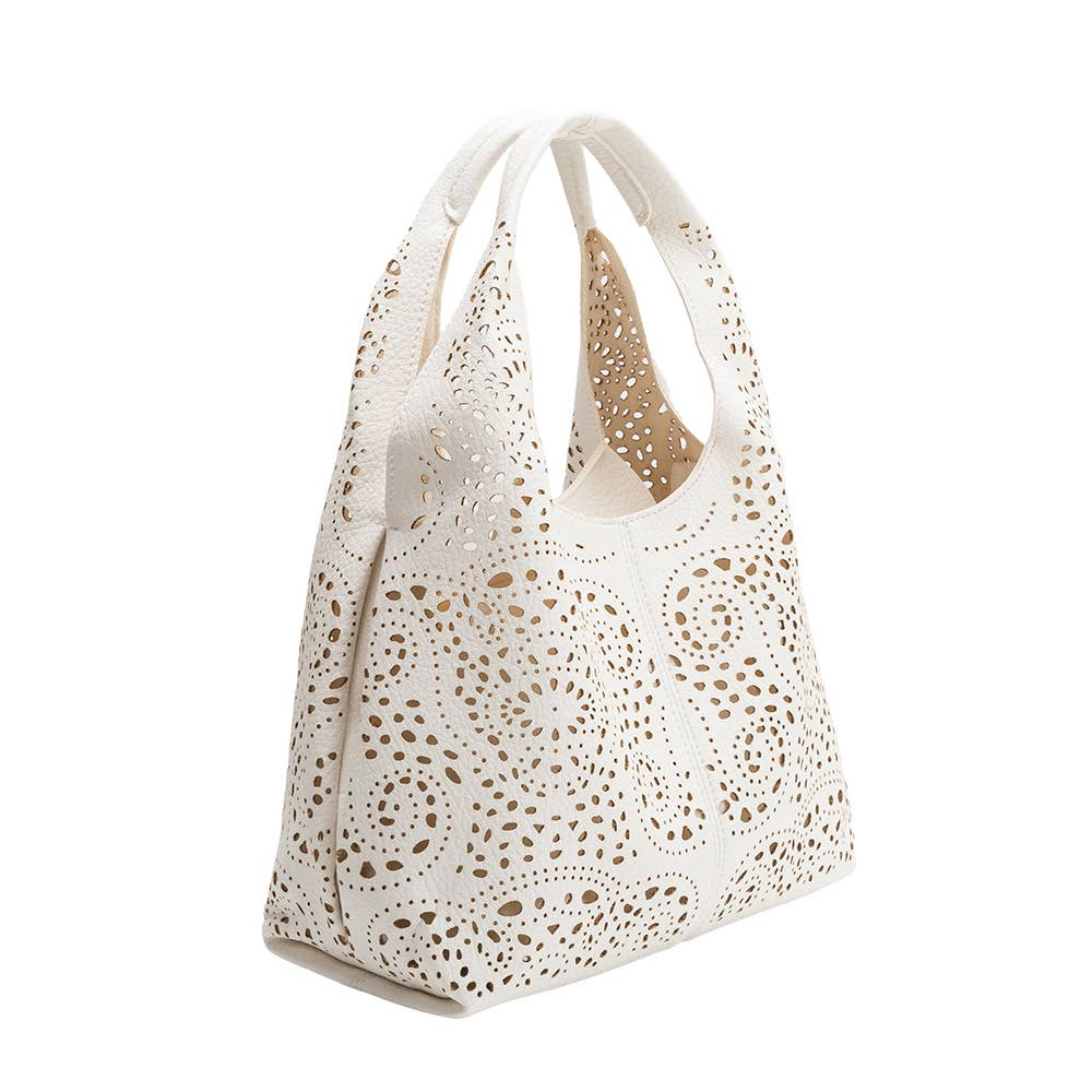 Farrow Ivory Small Vegan Leather Tote Bag