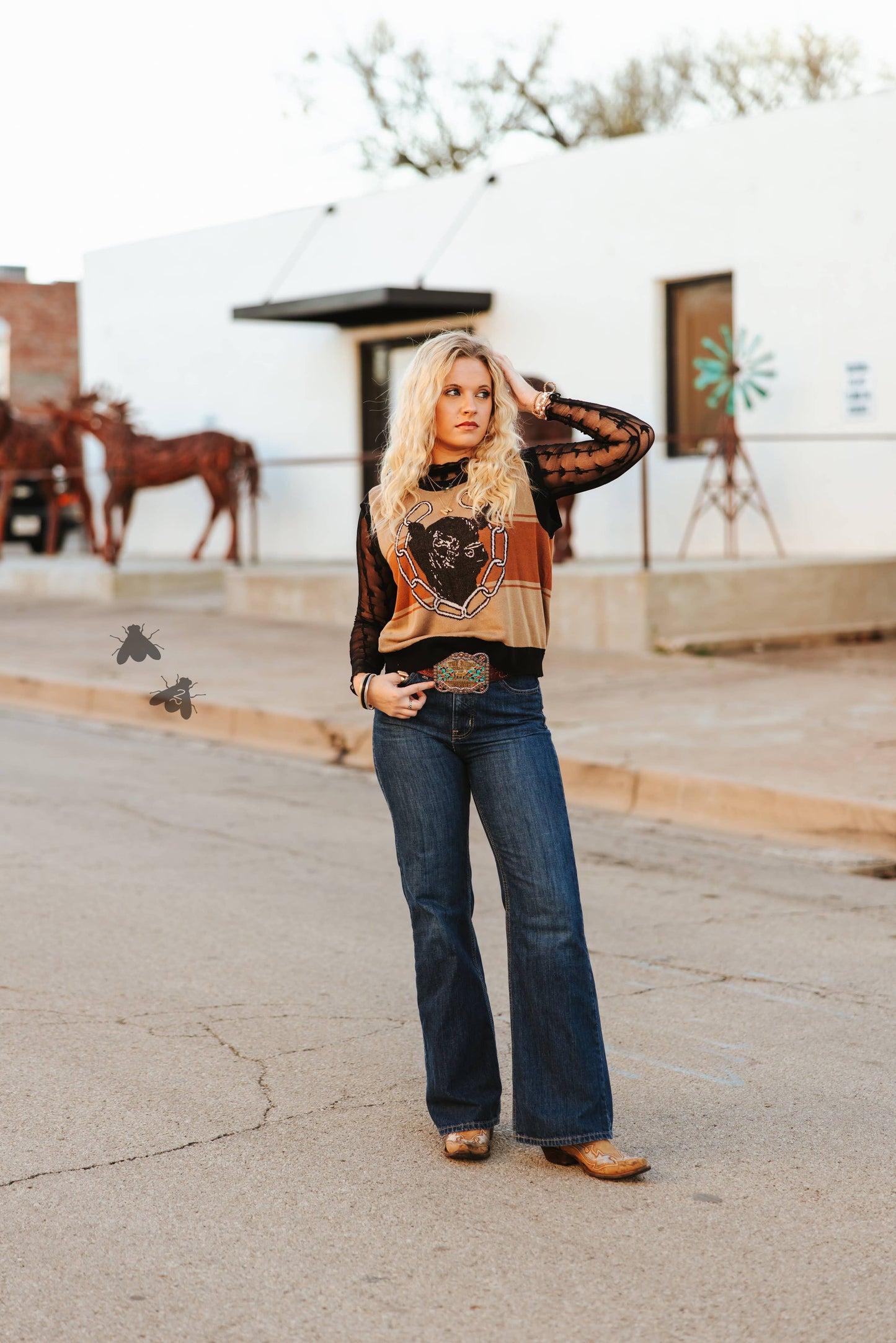 LARIAT LACE L/S *MIDNIGHT