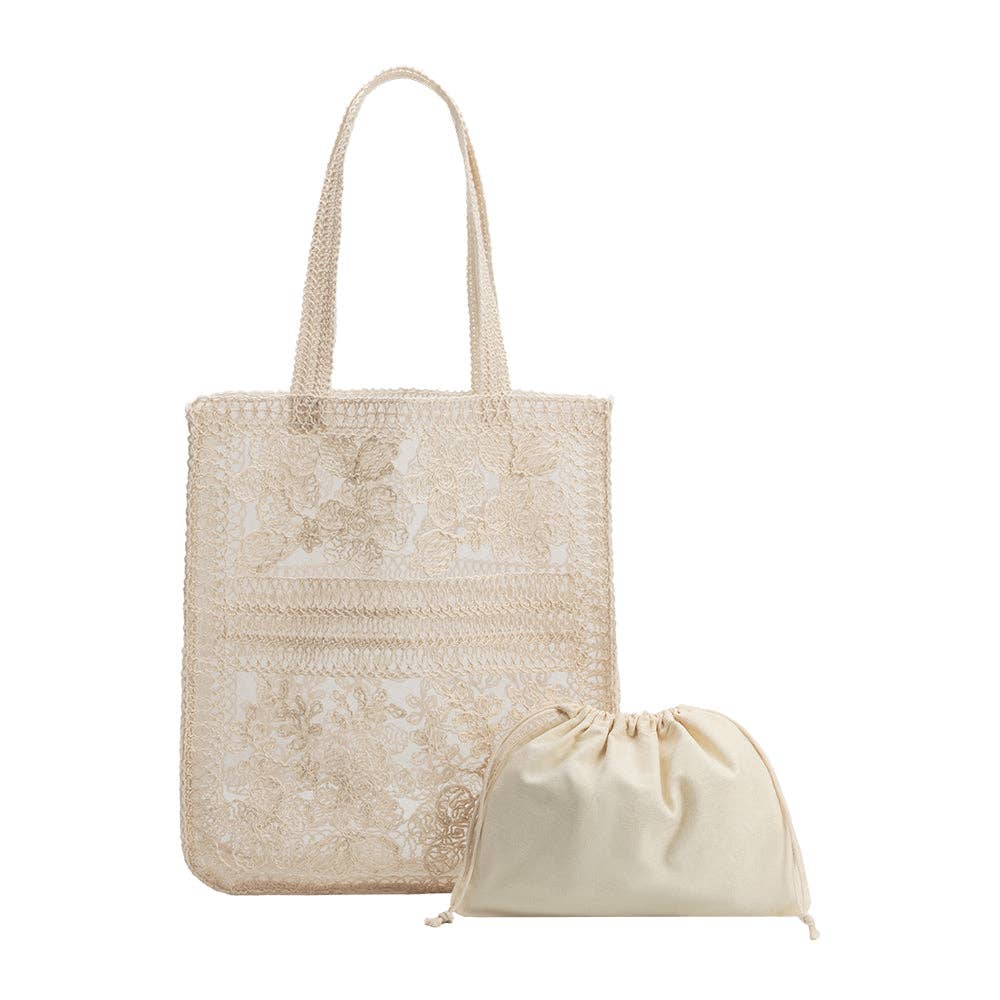 Aire Natural Crochet Tote Bag