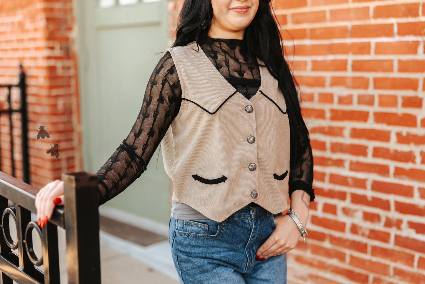 LARIAT LACE L/S *MIDNIGHT