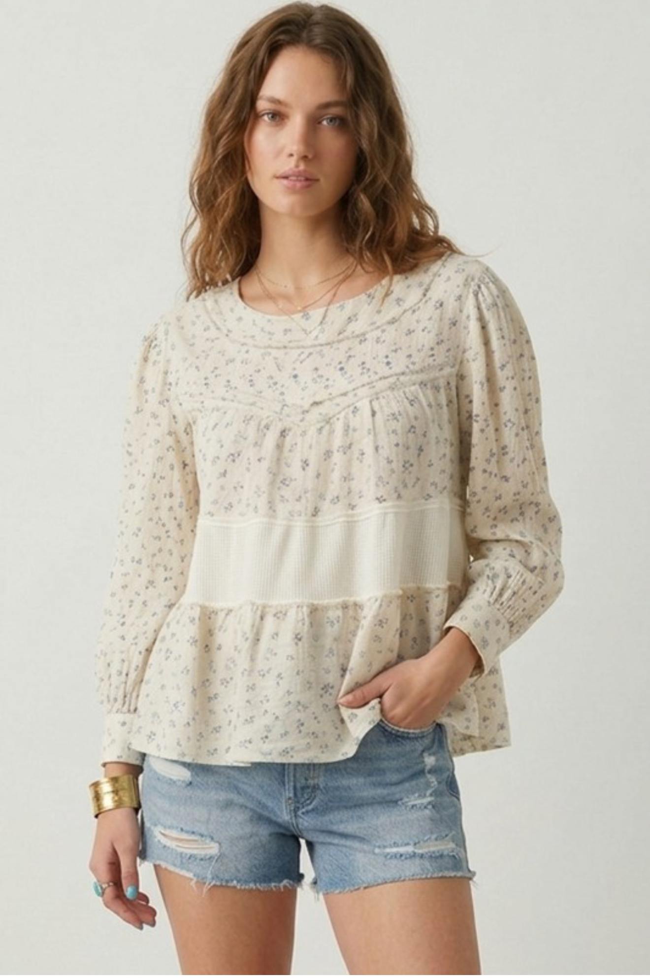 Valentina Ditsy Floral Long Sleeve Top