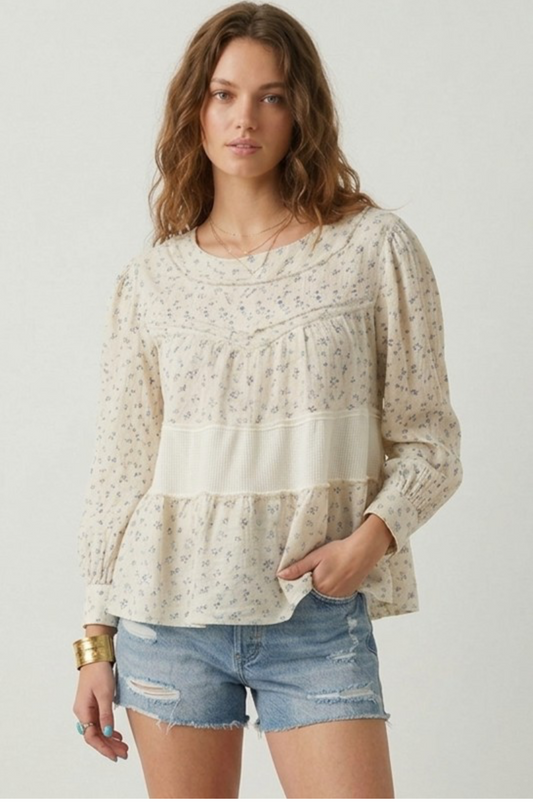 Valentina Ditsy Floral Long Sleeve Top