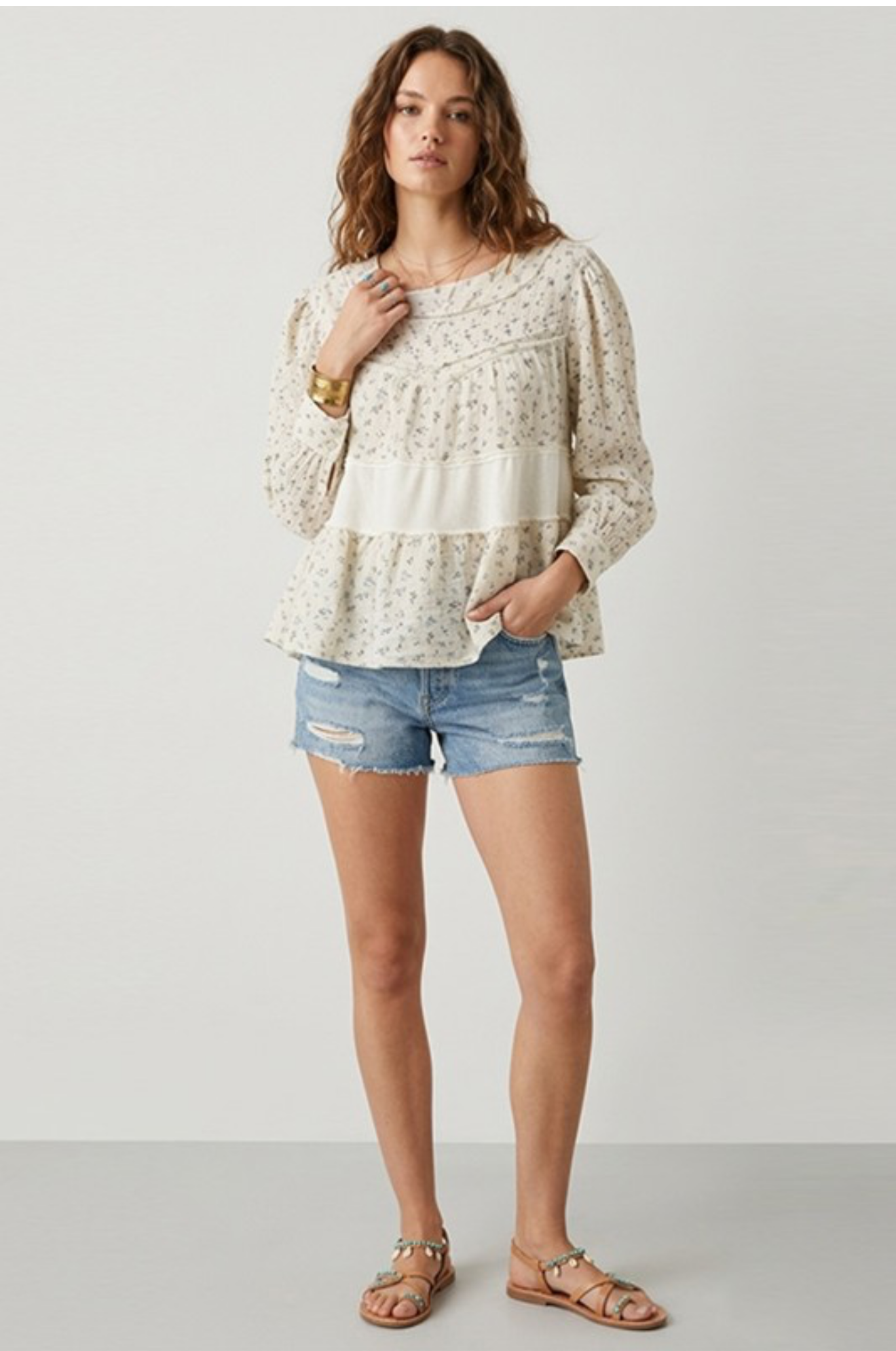 Valentina Ditsy Floral Long Sleeve Top