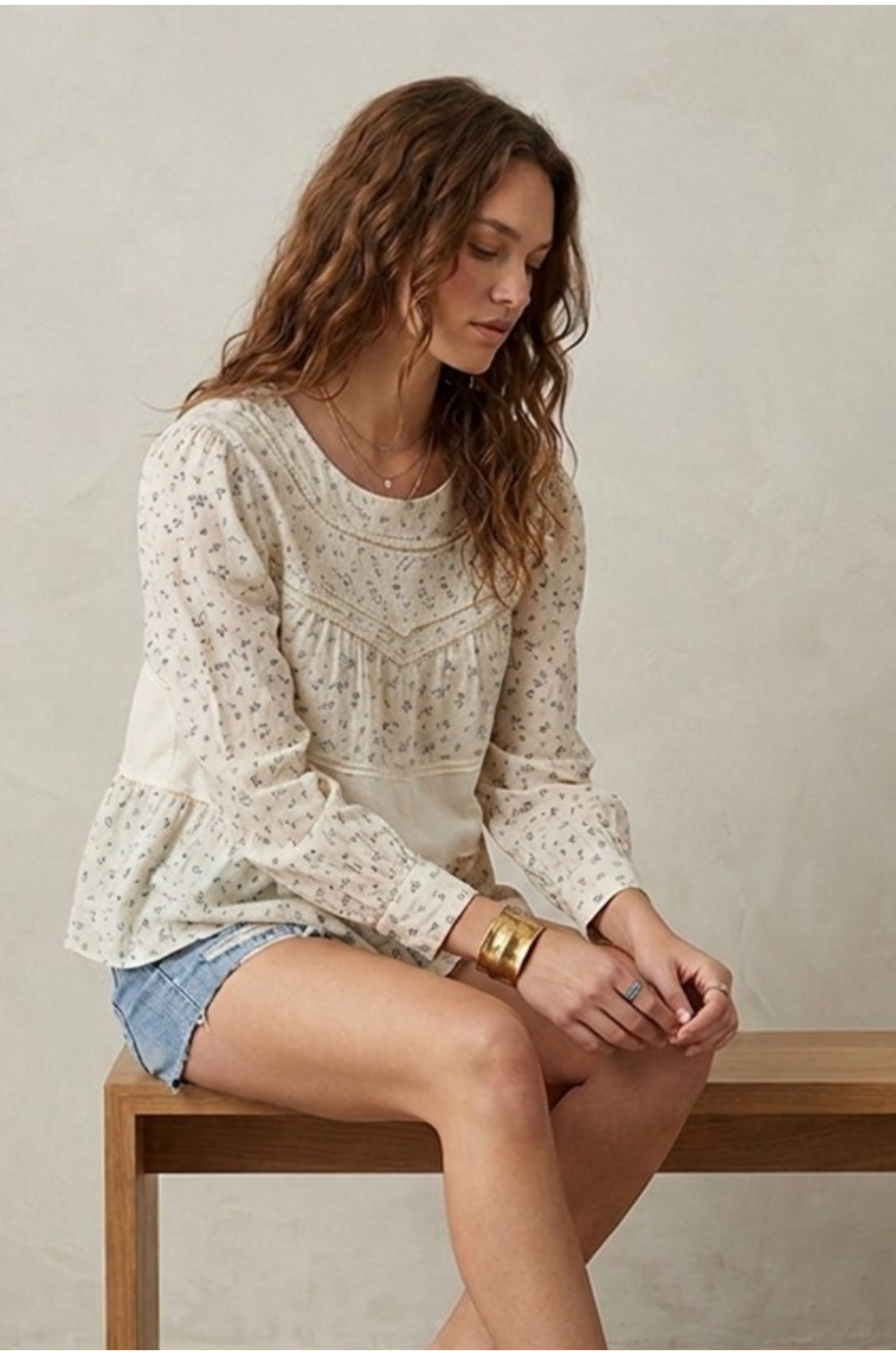 Valentina Ditsy Floral Long Sleeve Top