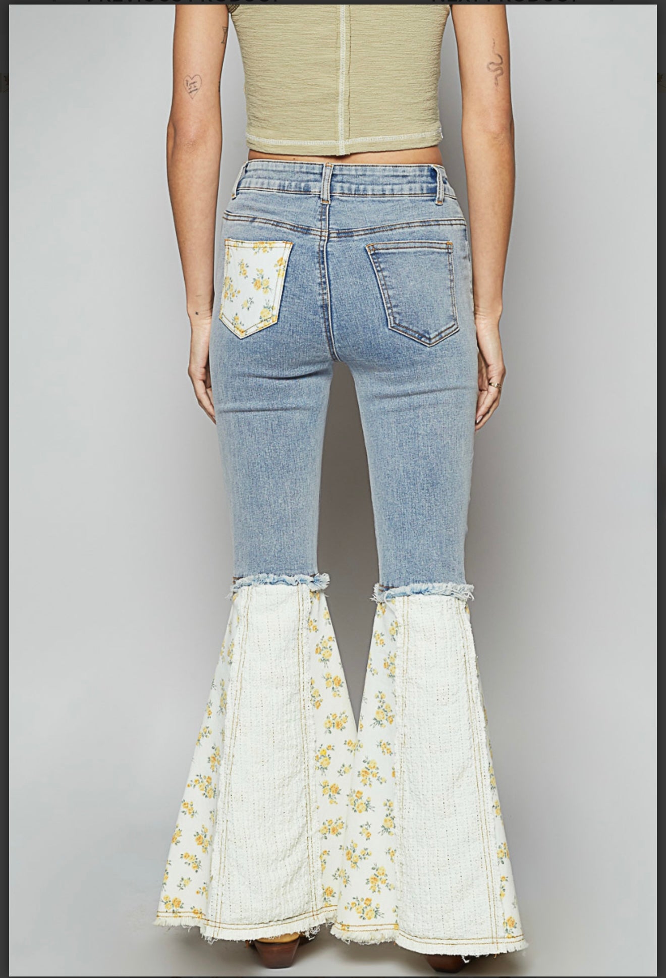 POL Nantucket Embroidered Flare Jeans
