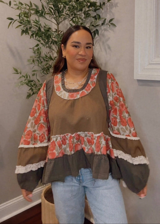 Marissa Floral Tiered Top