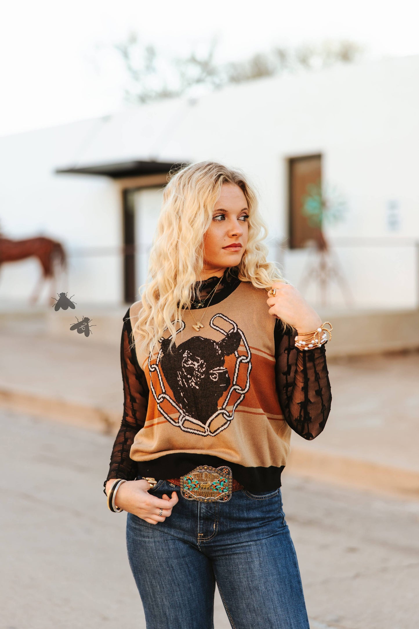 LARIAT LACE L/S *MIDNIGHT