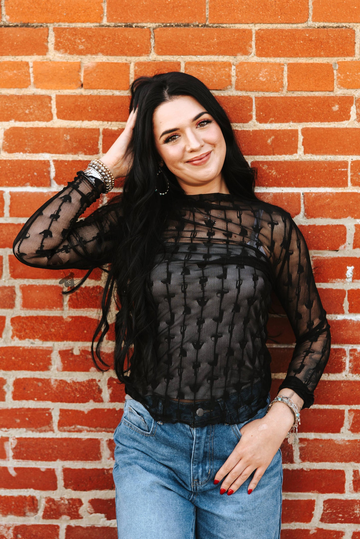 LARIAT LACE L/S *MIDNIGHT