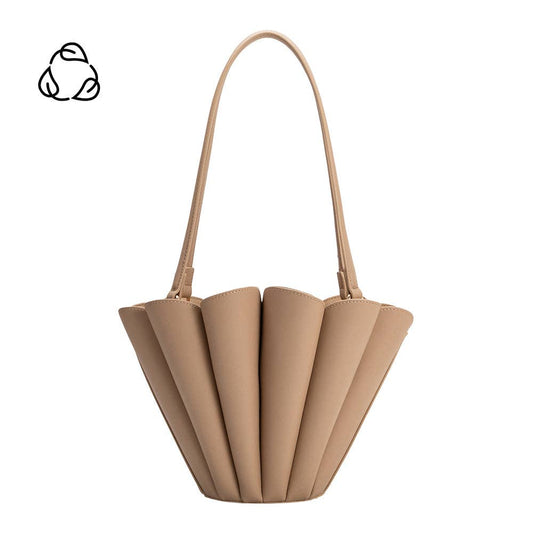 Shellie Nude Recycled Vegan Leather Shoulder Bag